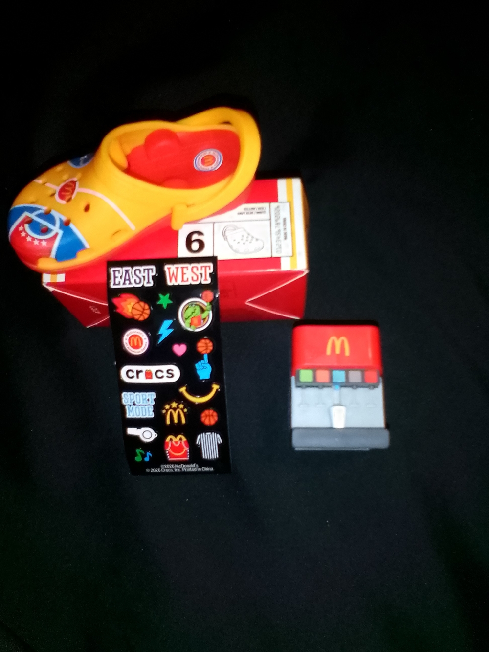 McDonald's Collectibles Crocs And Mini Fountain Machine